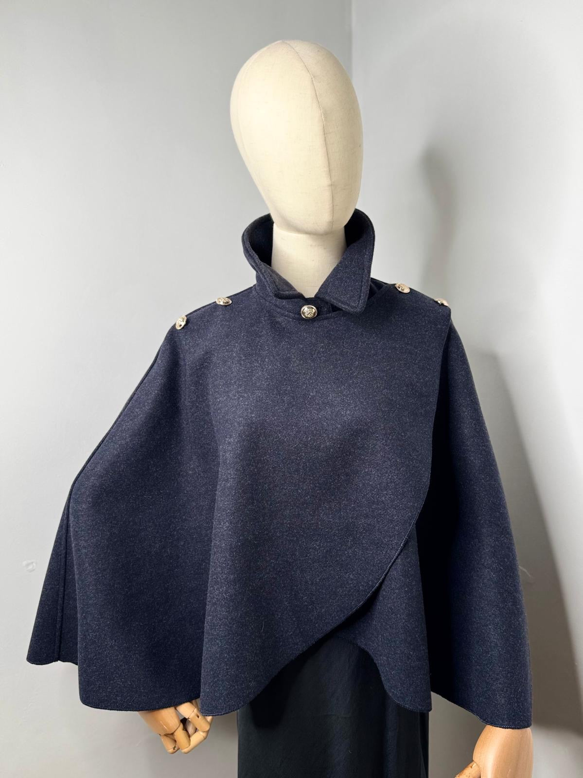 Women’s short navy military cape