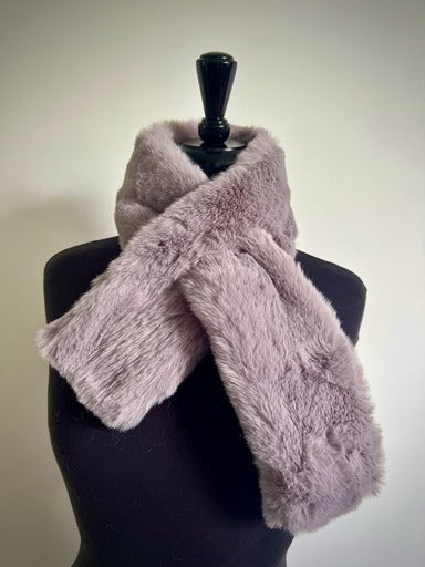 Lizzie Faux Fur Collar Scarf - 13 Colourso