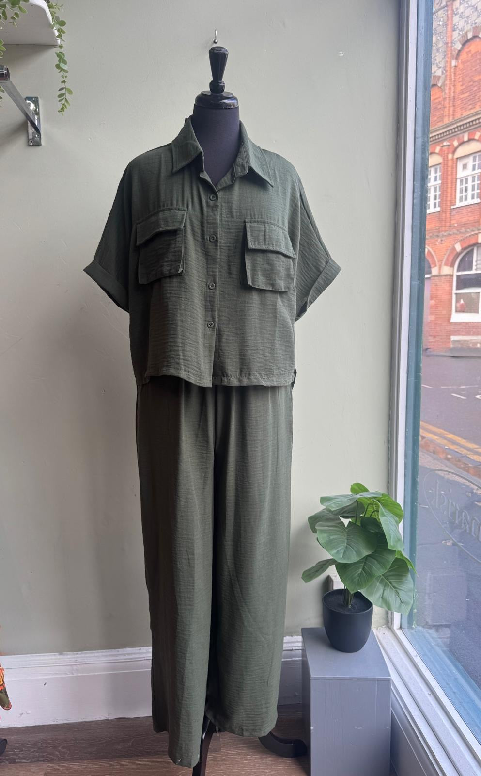 Anna Plain Co-Ord Set - Khaki, Black Or Chocolate Brown