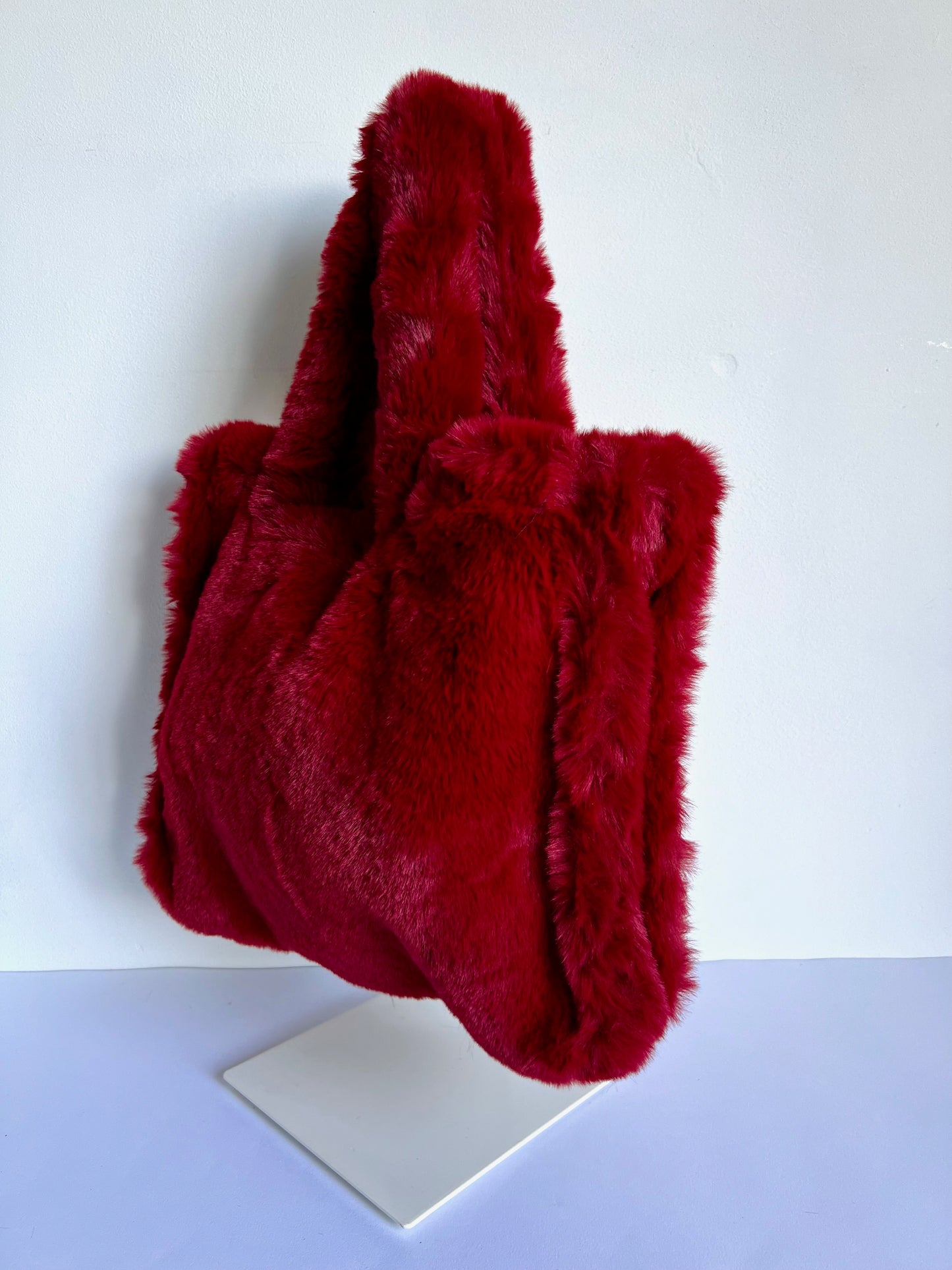 Faux Fur Rectangular Tote Bag - 4 Colours