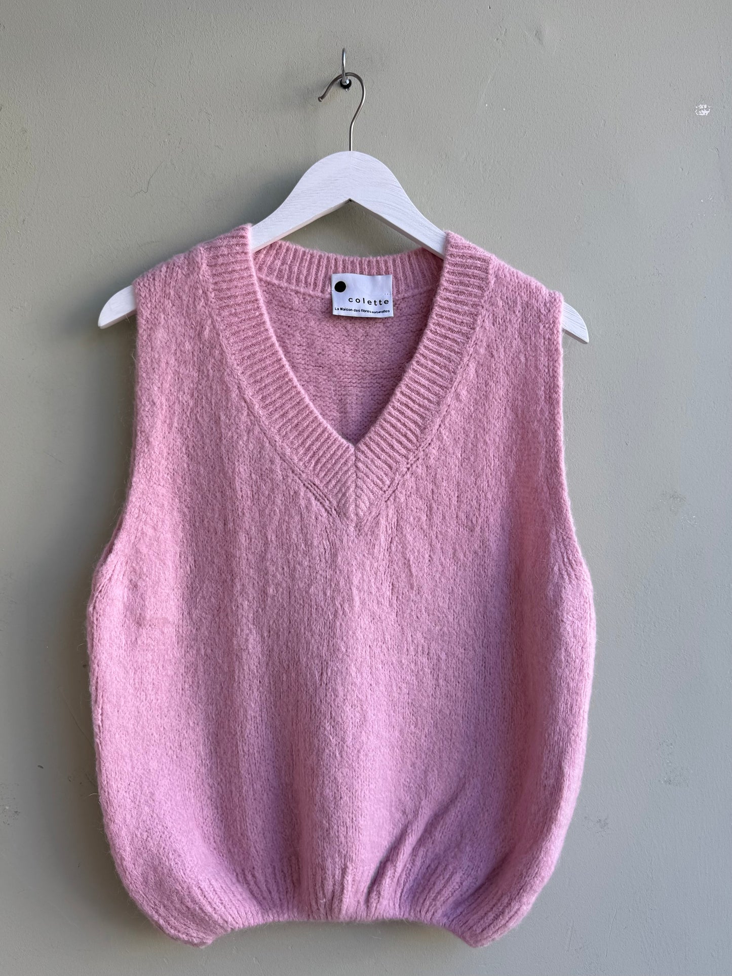 Natalie V Neck Mohair Blend Tank Top Sweater Vest - 5 Colours