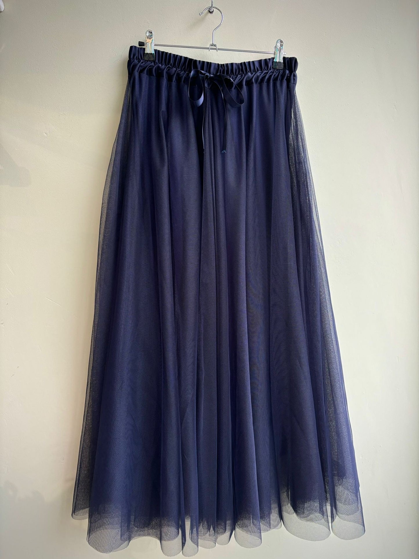 Long Net Tulle Petticoat Skirt navy