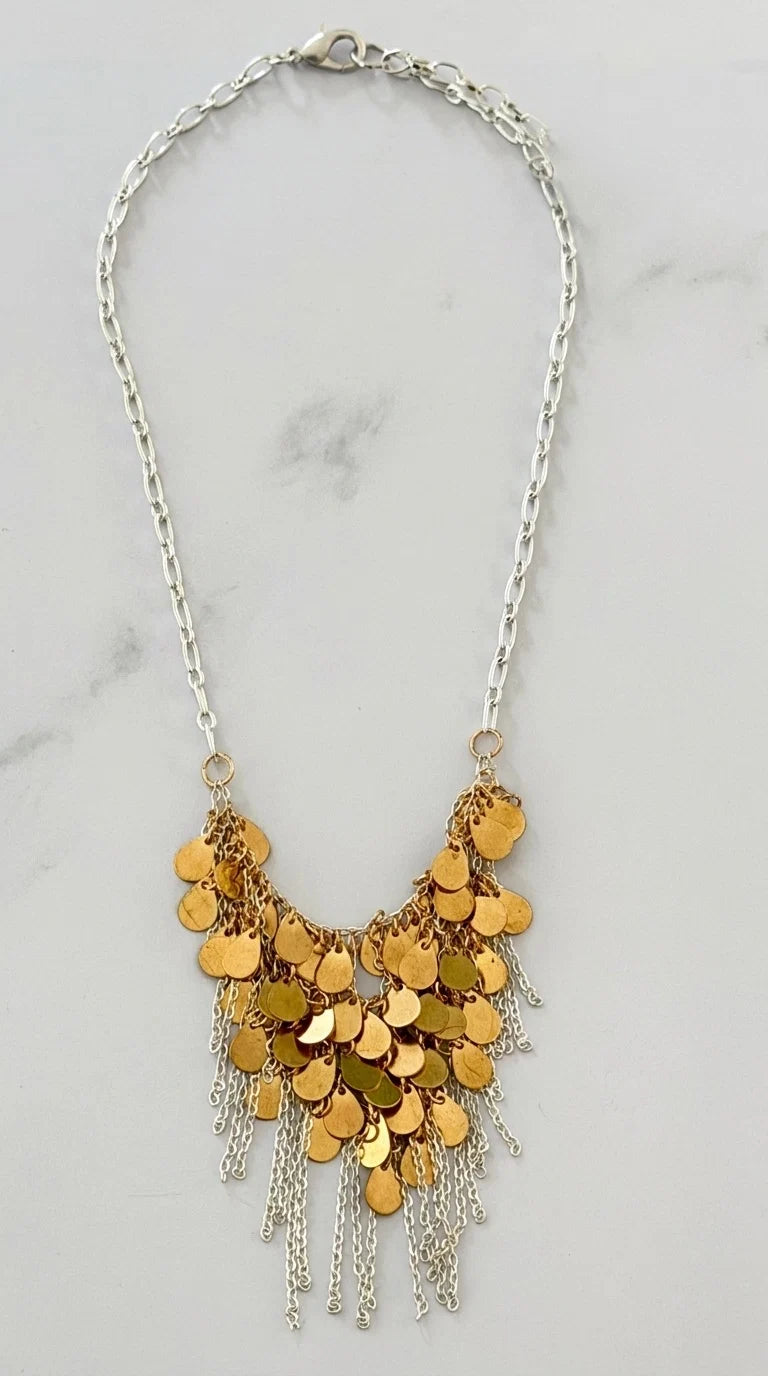 Envy Jewellery Silver & Gold Boho Necklace