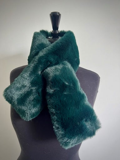 Lizzie Faux Fur Collar Scarf - 13 Colourso
