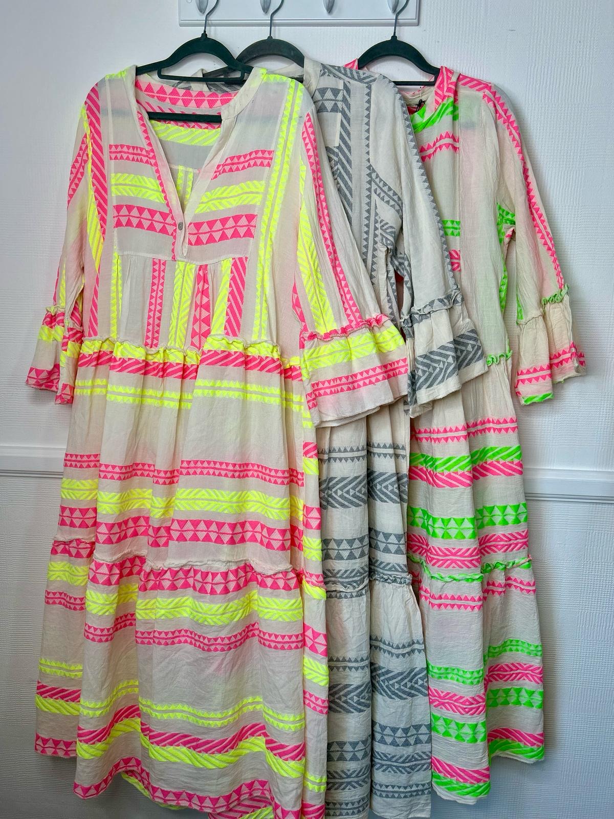 Mamma Mia Boho Woven Cotton Aztec Maxi Dress - 3 Colours