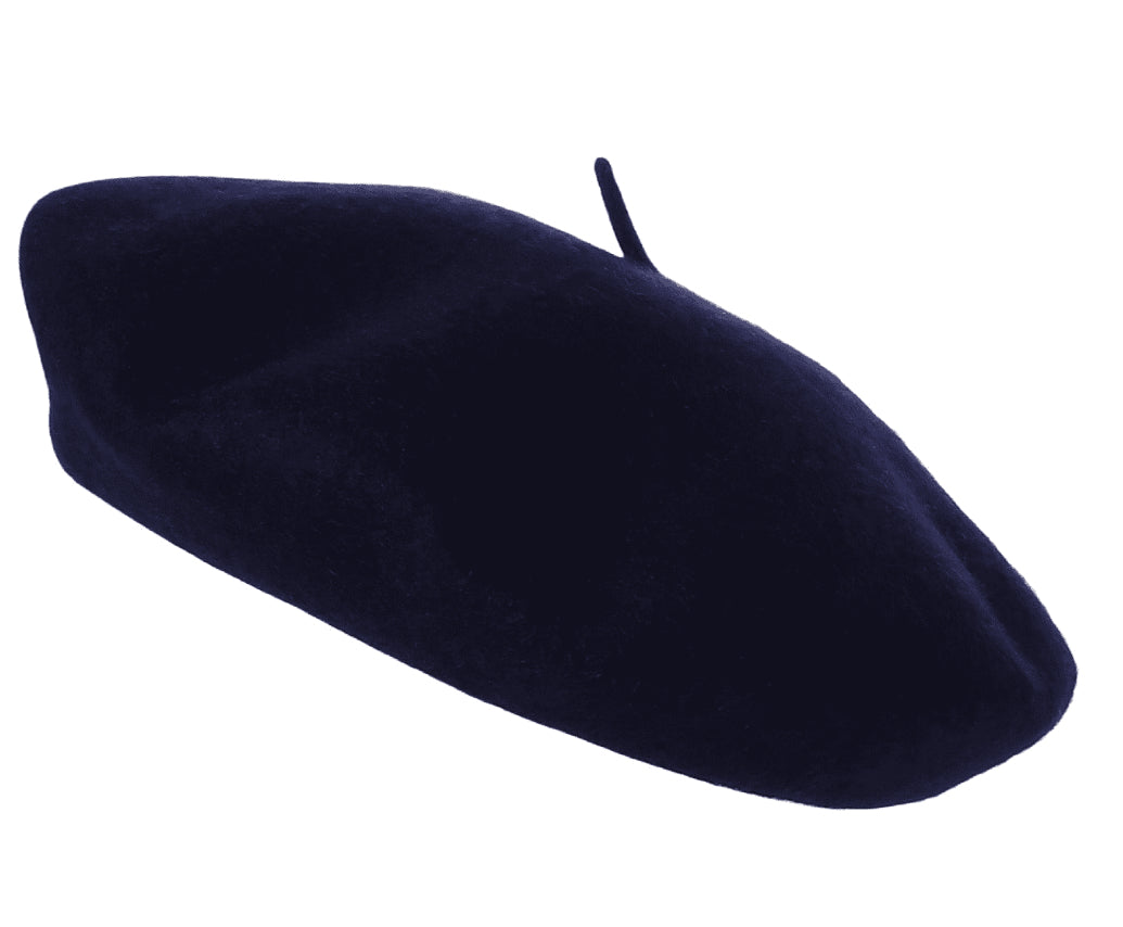 Classic Wool Blend Beret navy