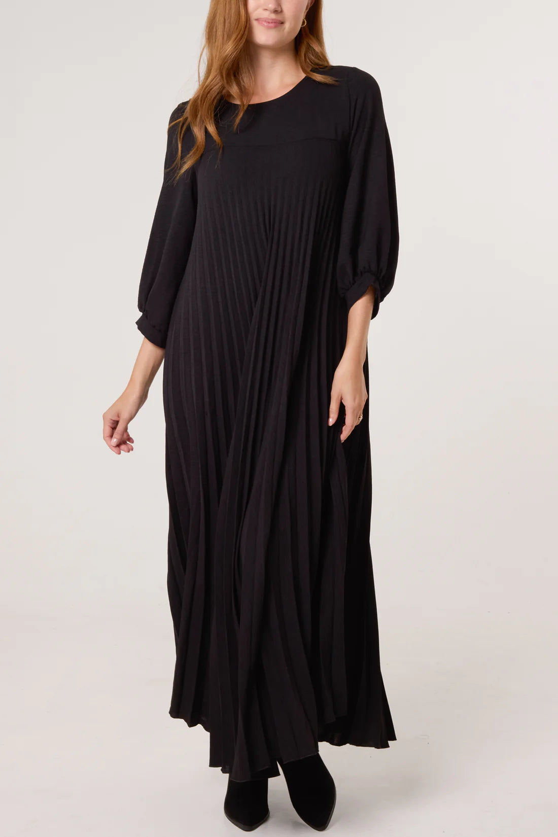 Monica Loose Pleated Midaxi Dress