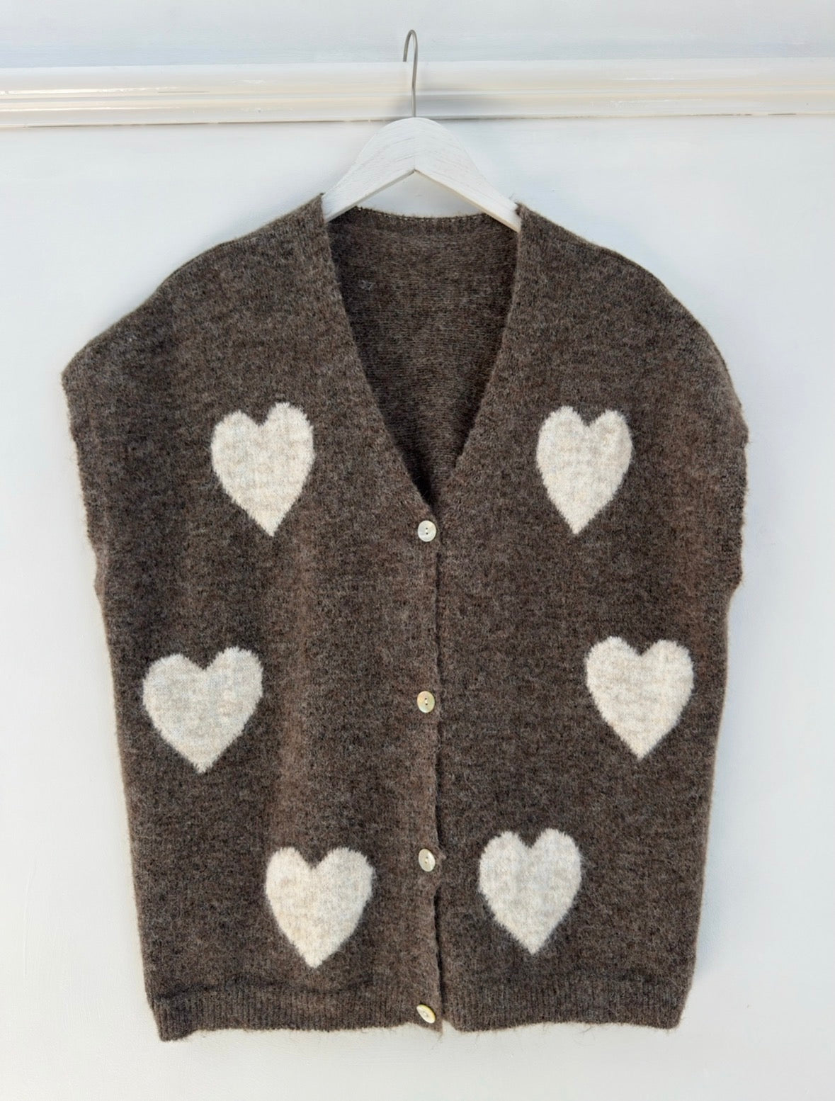 Celia Cosy Heart Knit Waistcoat