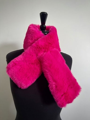 Lizzie Faux Fur Collar Scarf - 13 Colourso