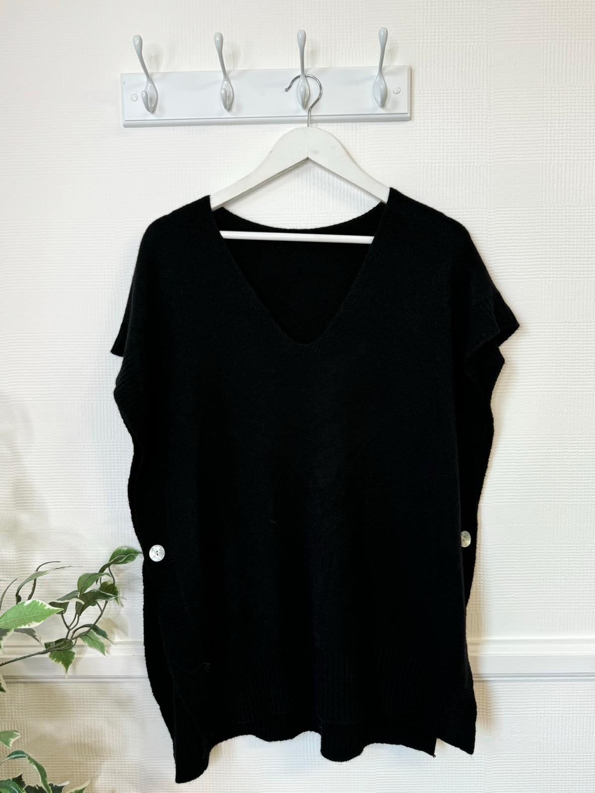 Jessica Side Button Tank Top/Poncho - Assorted Colours