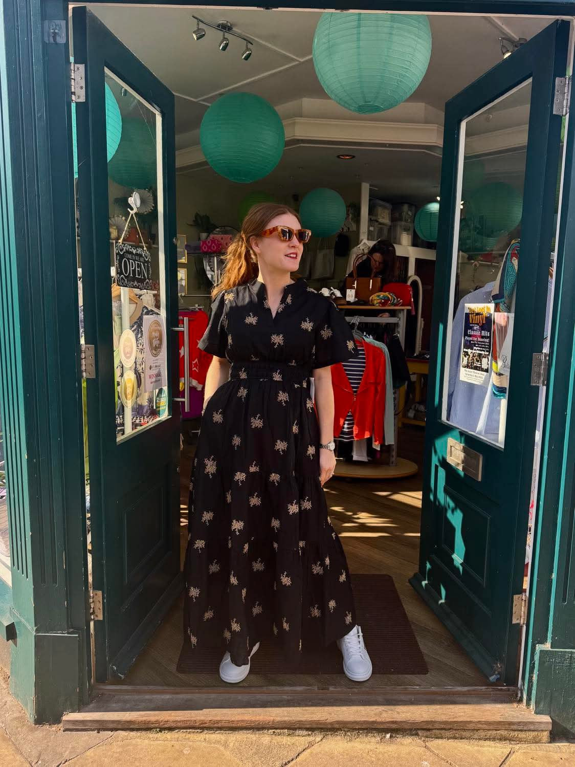 Sorrel Cotton Embroidered Maxi Dress - Black Or Red