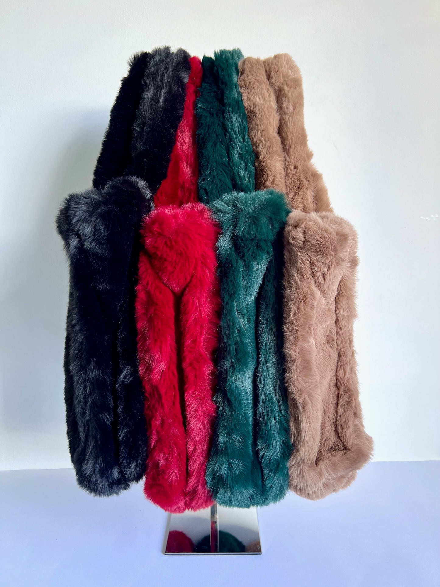 Faux Fur Rectangular Tote Bag - 4 Colours