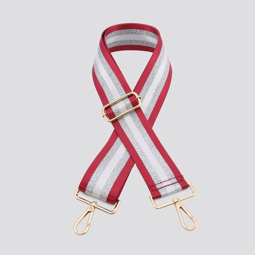 Adjustable Glitter Striped Bag Strap - 9 Colours