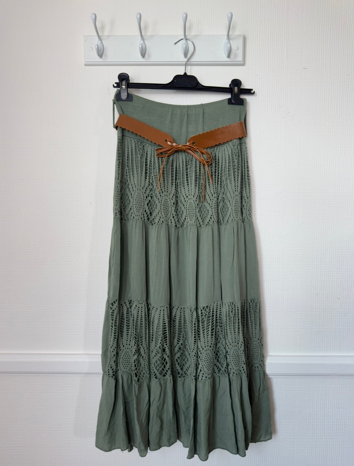 Goldie Lace Detail Maxi Skirt -