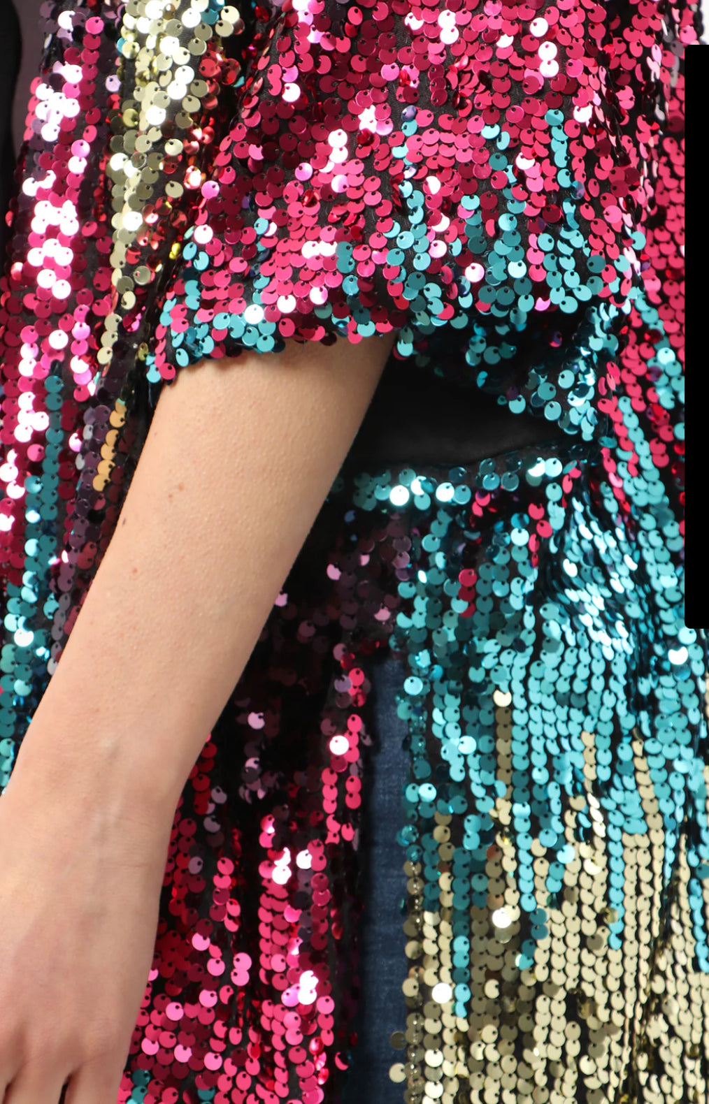 Jazzy Rainbow Full-On Sequinned Kimono