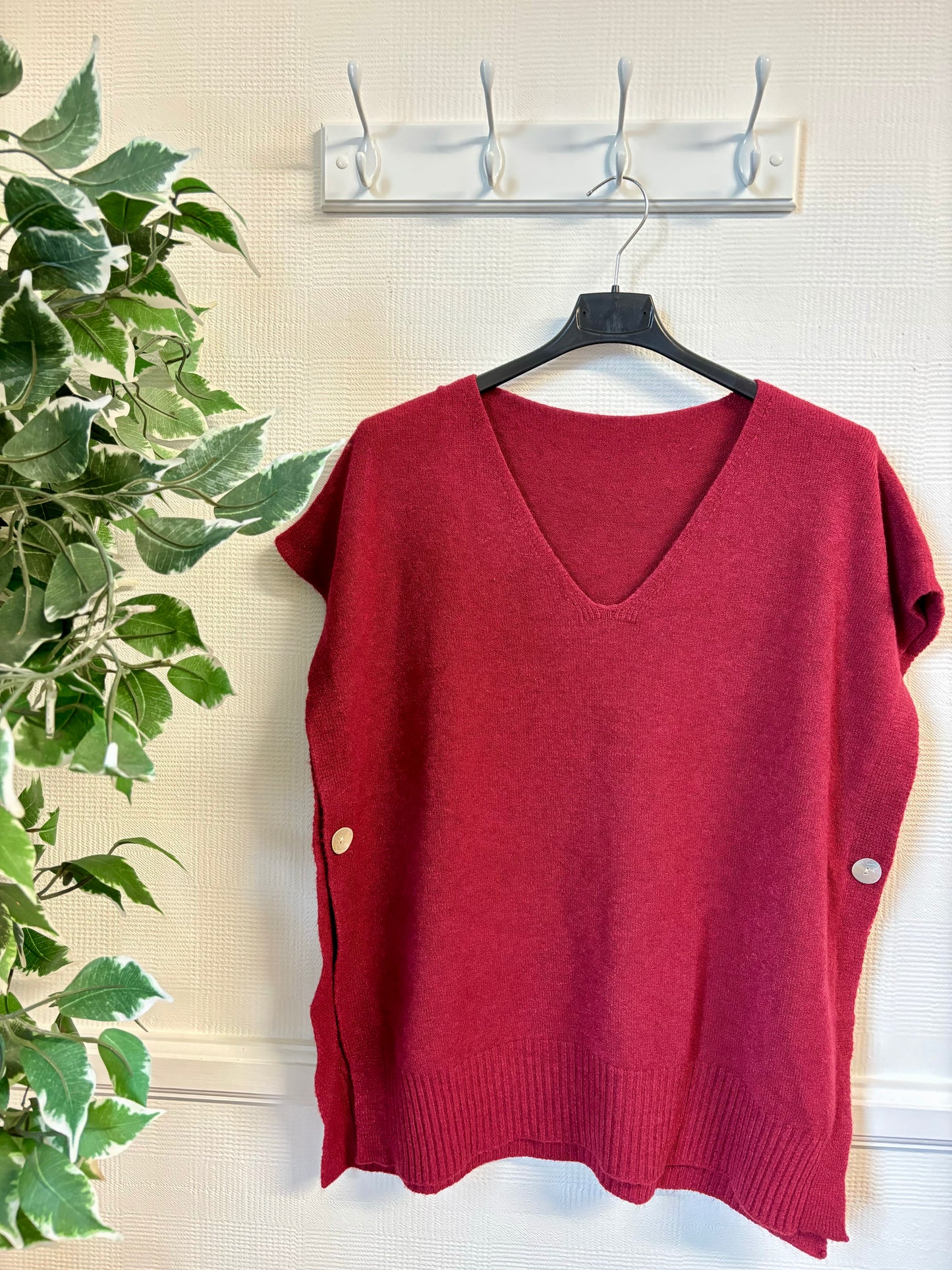 Jessica Side Button Tank Top/Poncho - Assorted Colours