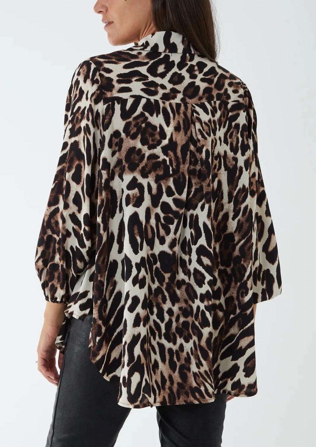 Ellen Longline Leopard Print Top