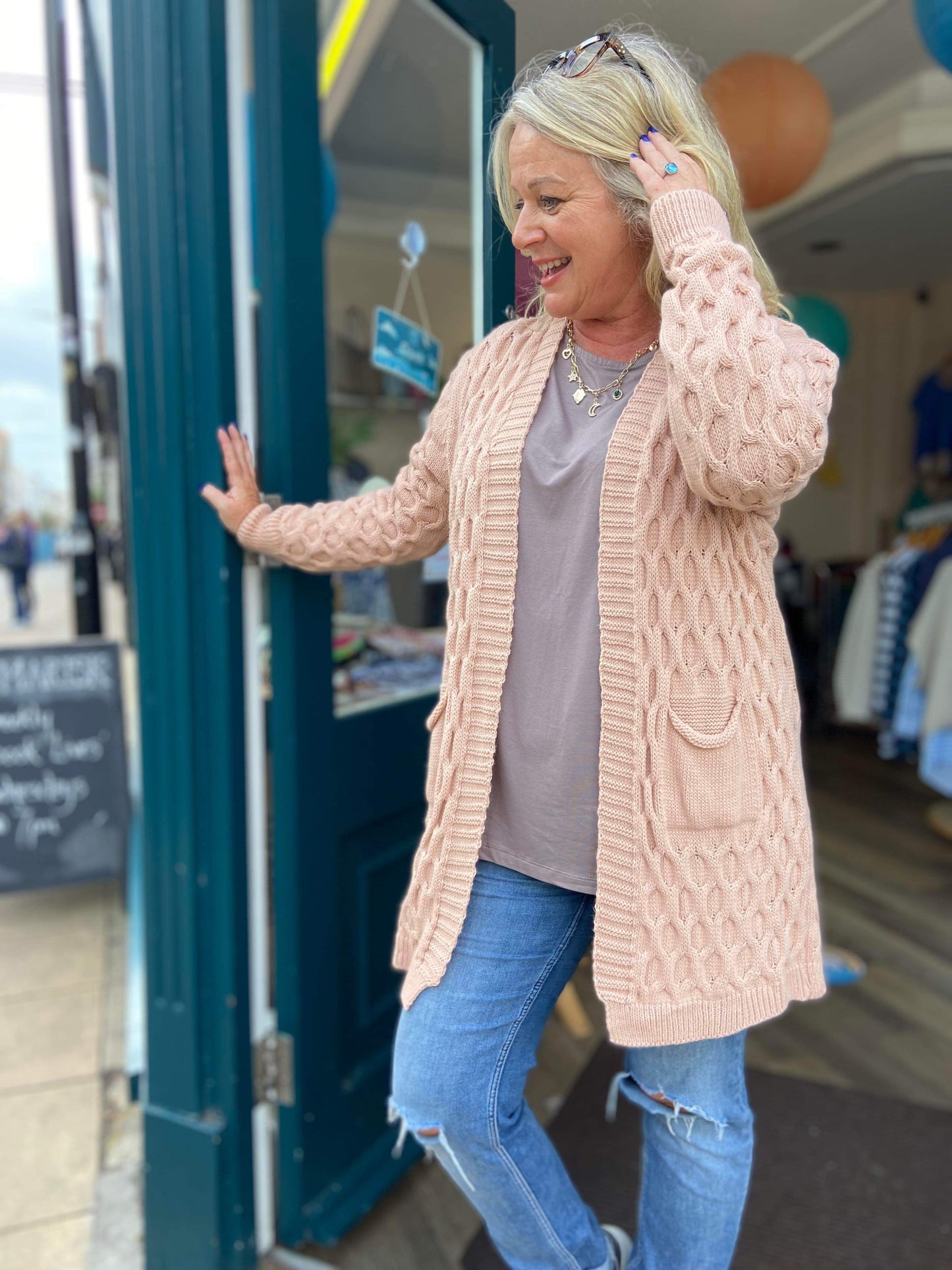 Sylvie Cable Knit Long Cardigan