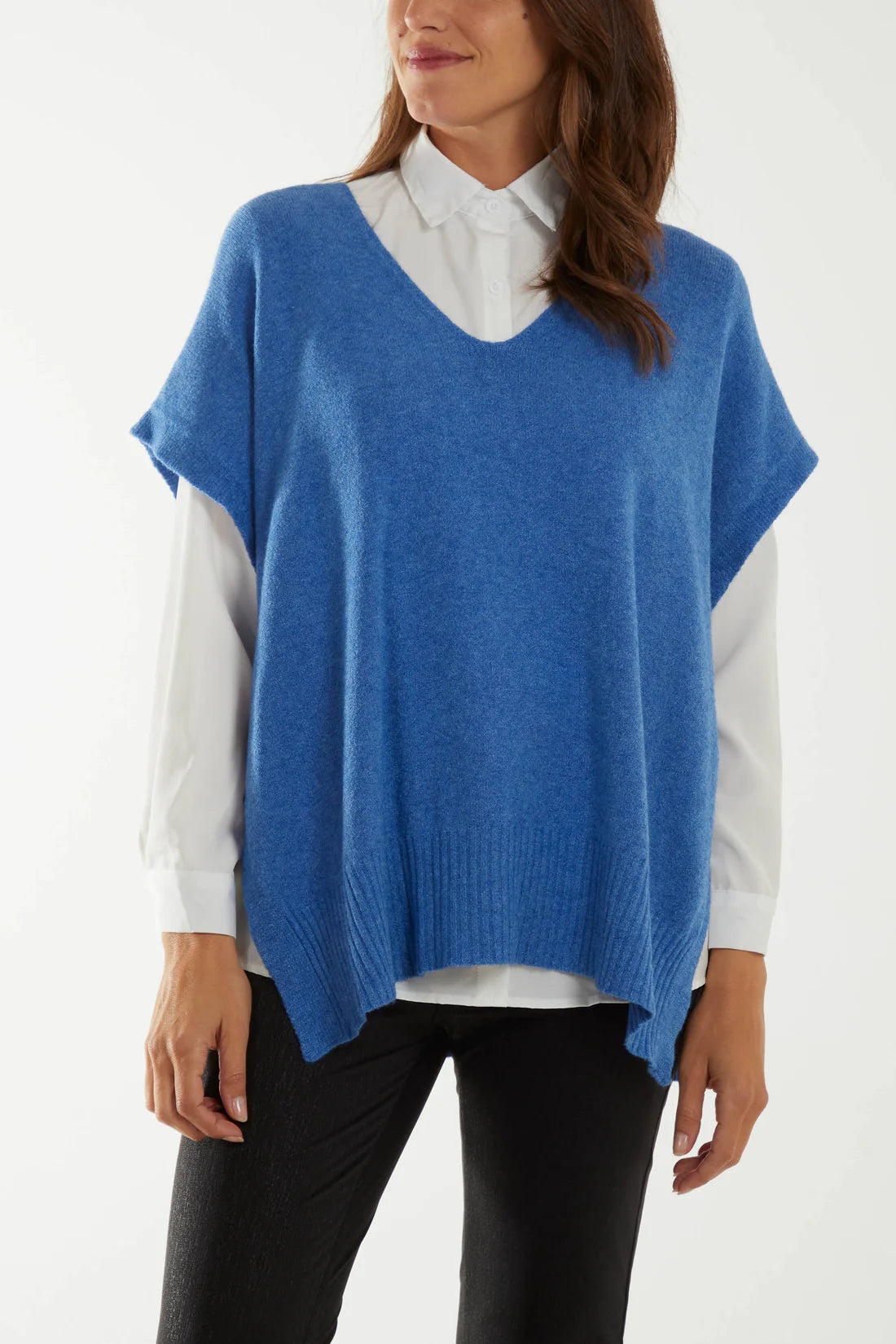 Jessica Side Button Tank Top/Poncho - Assorted Colours