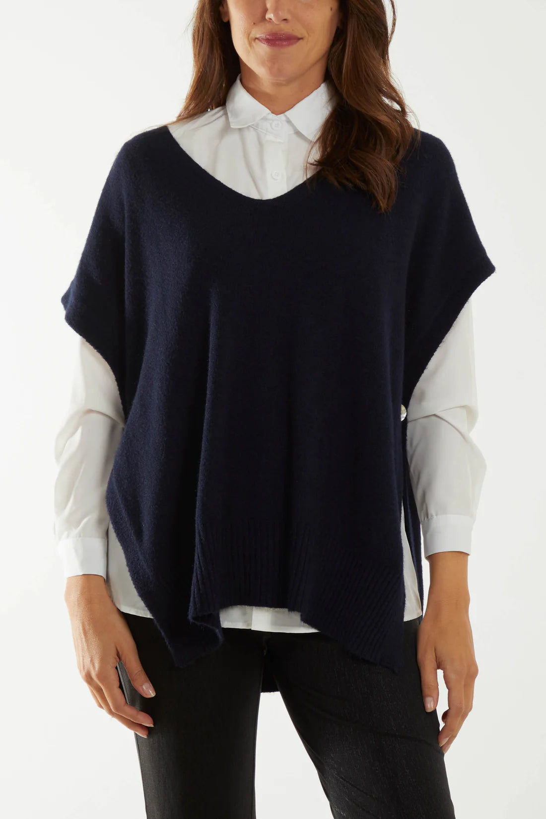 Jessica Side Button Tank Top/Poncho - Assorted Colours