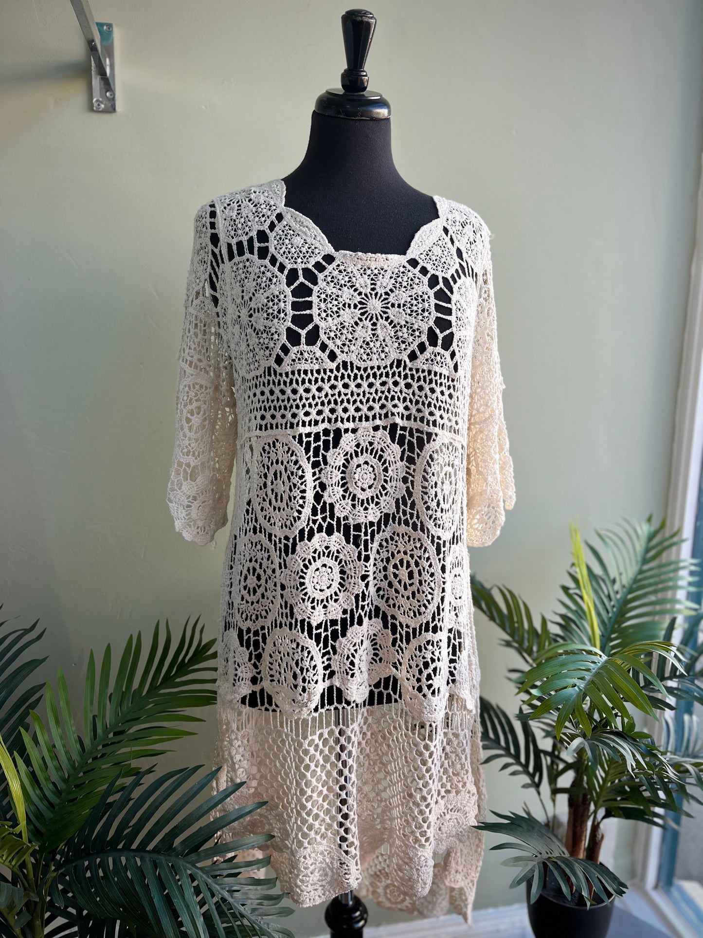 Delilah Boho Cotton Crochet Tunic - 5 Colours