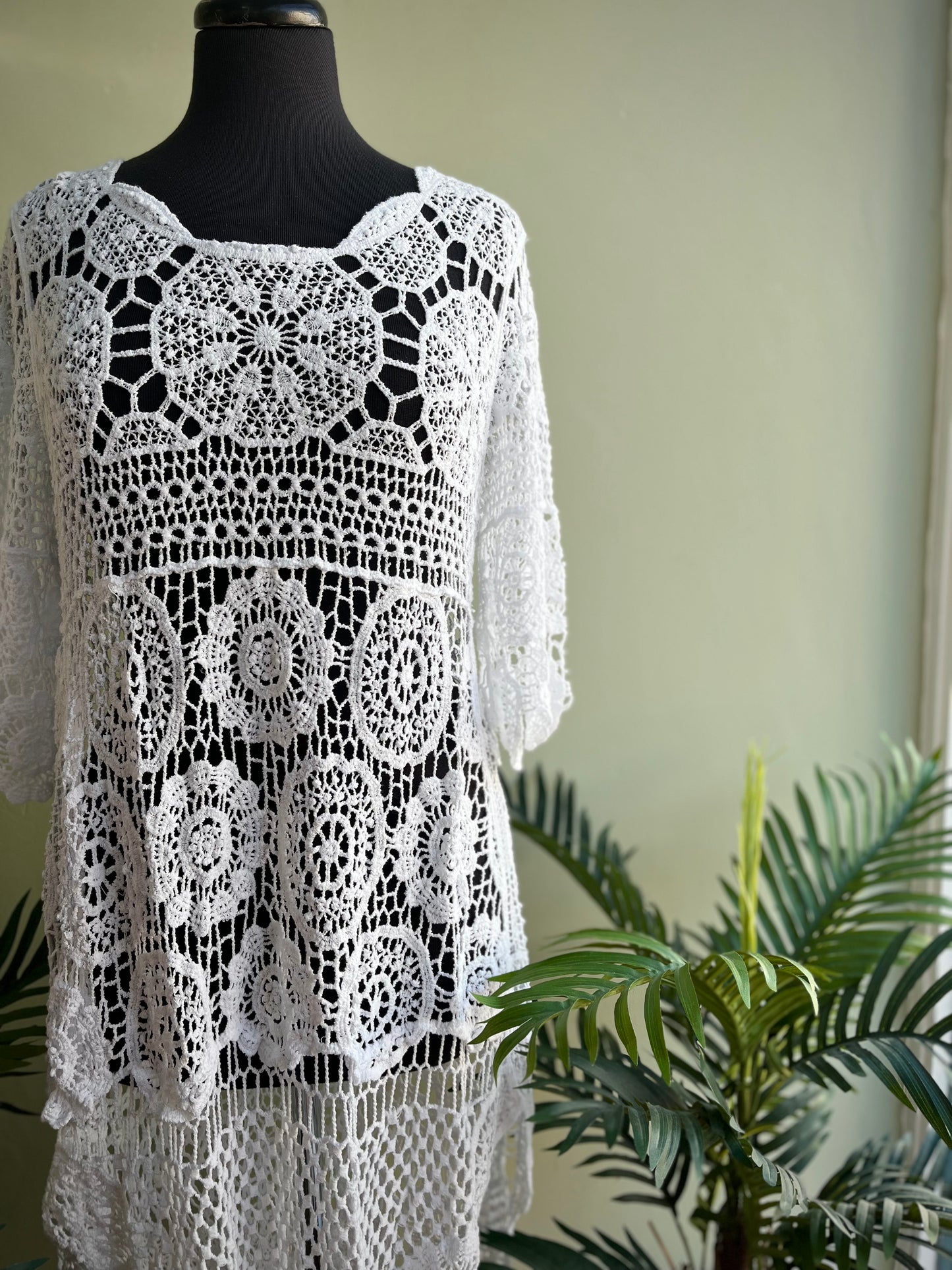 Delilah Boho Cotton Crochet Tunic - 5 Colours