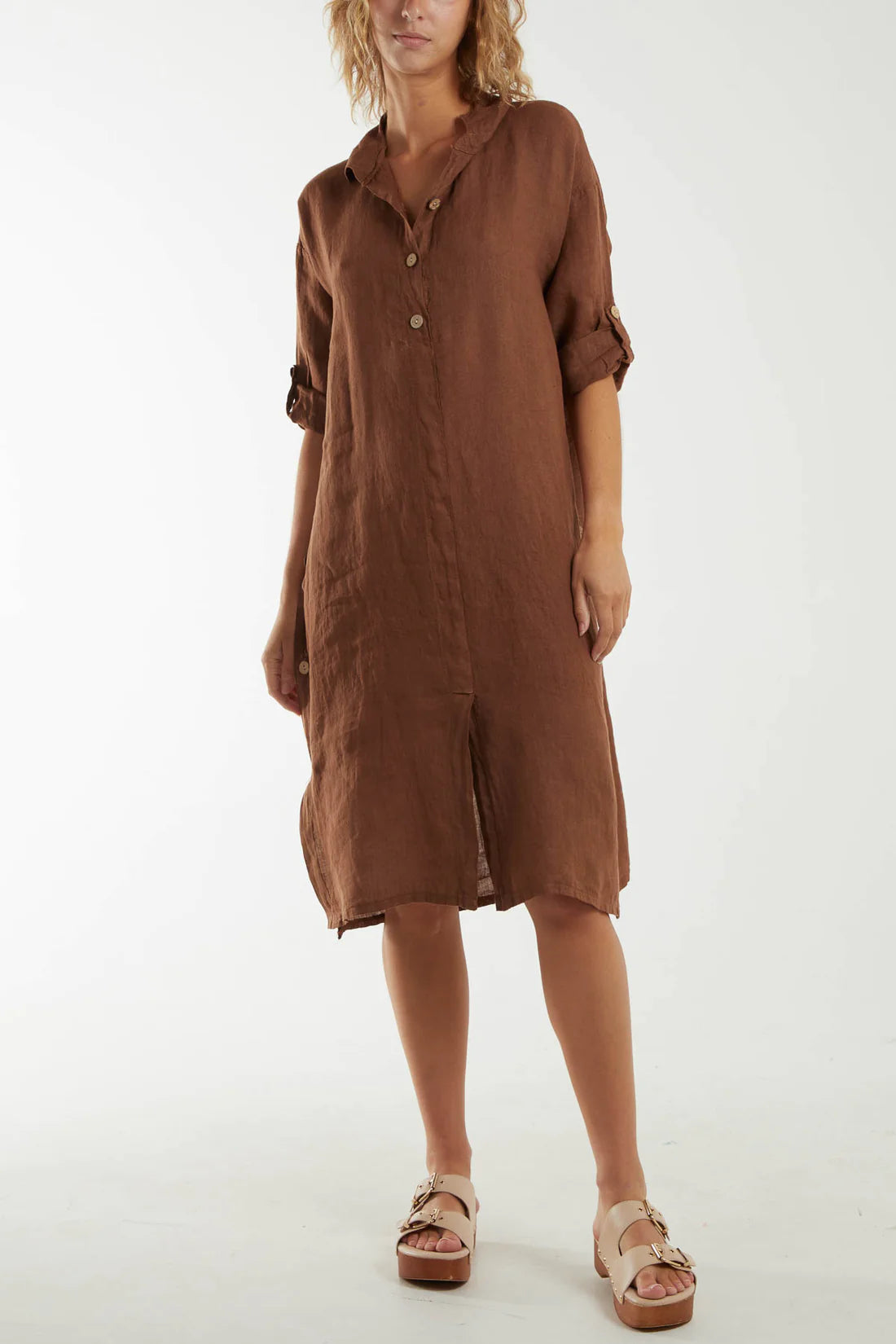 Carole Linen Shirt Dress