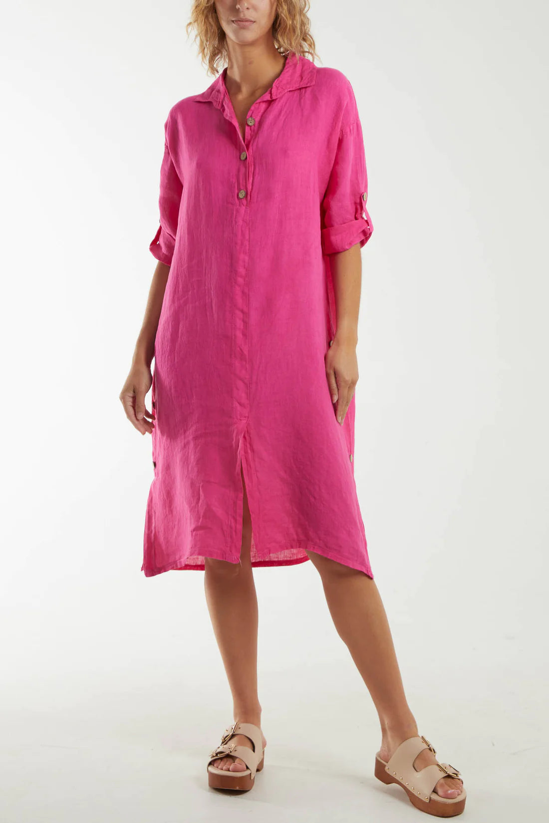 Carole Linen Shirt Dress