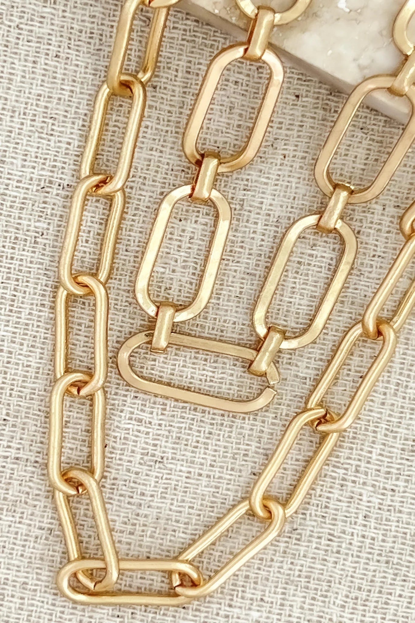 Envy Jewellery Burnished Gold & Pearl Long Necklace