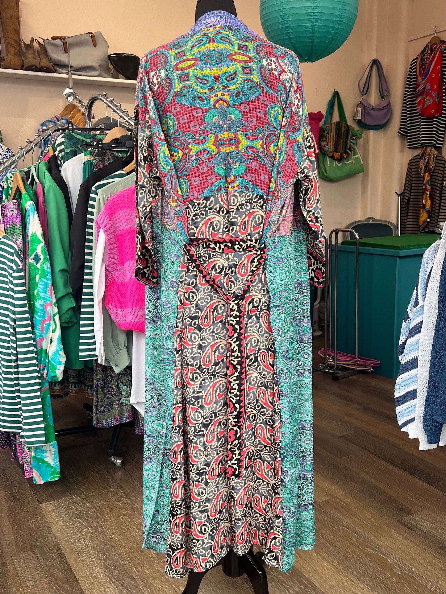 Annabelle Silk Blend Long Kimono