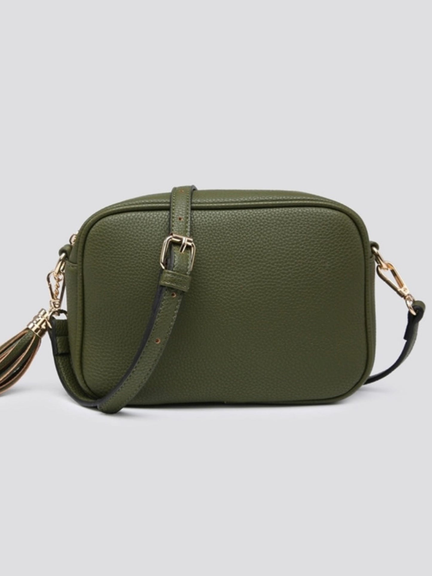 Tassel Crossbody Bag khaki