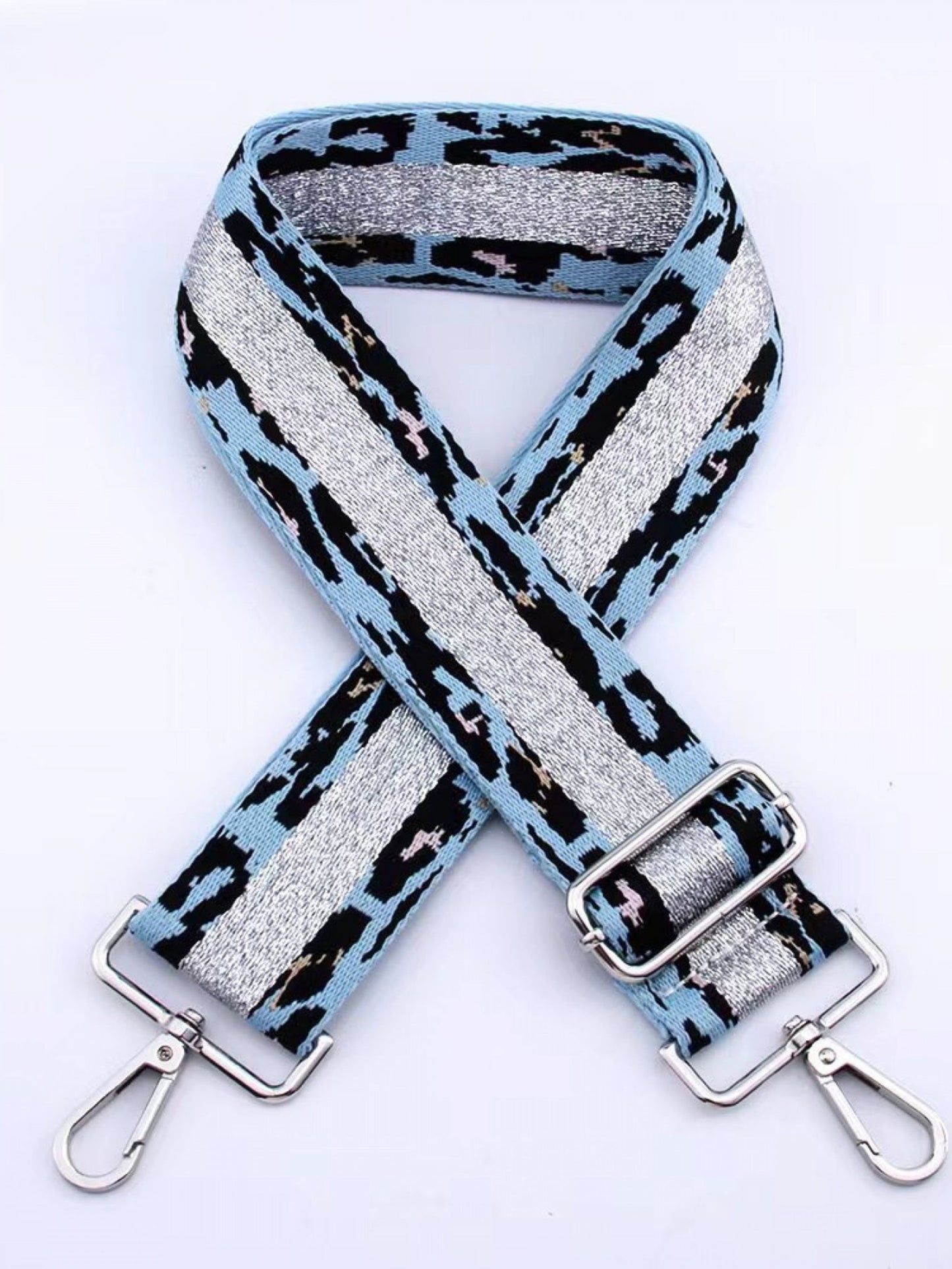 Leopard Print Stripe Interchangeable Bag Strap