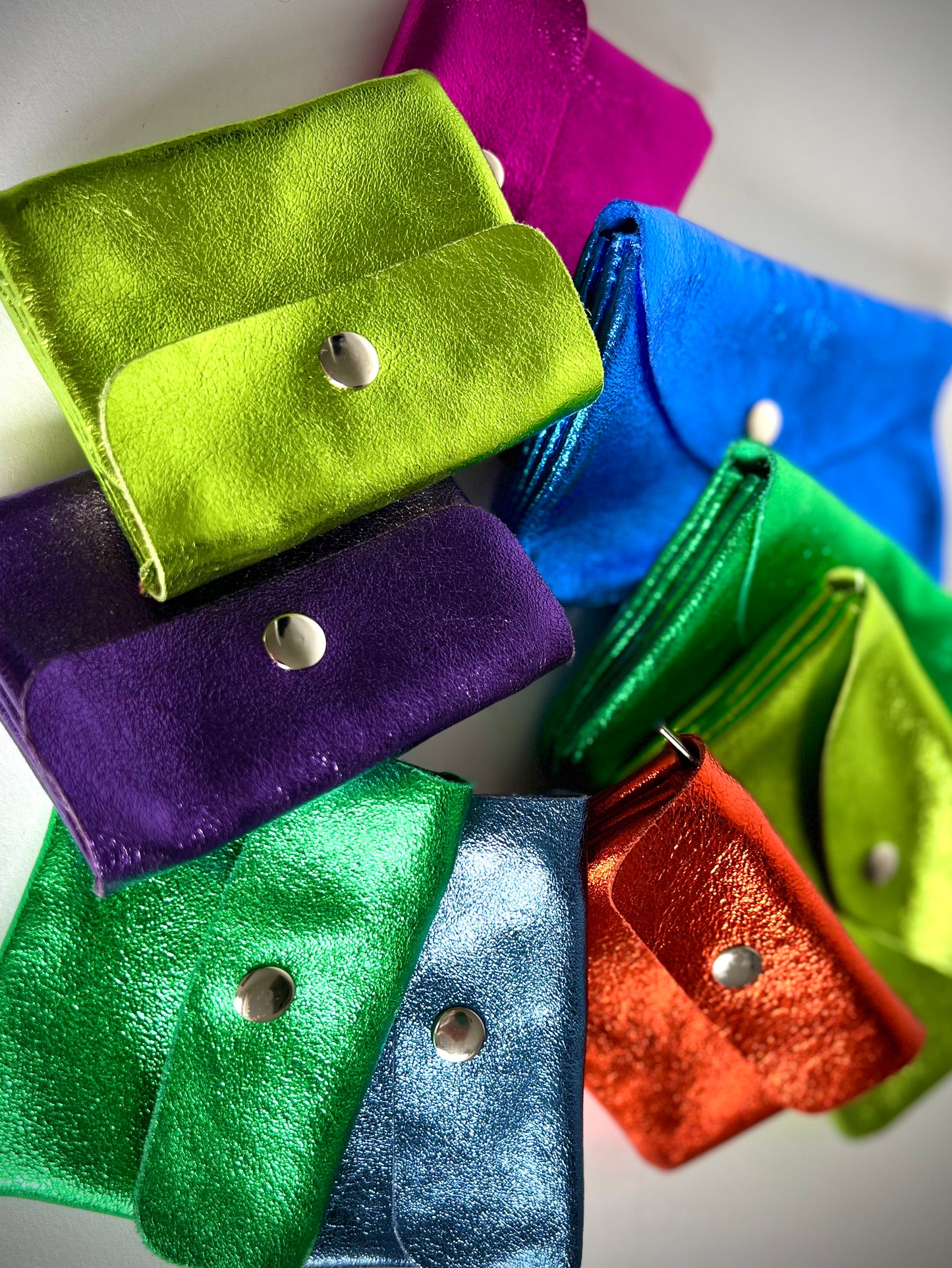 Penny Small Metallic Leather Purse - Assorted Colours