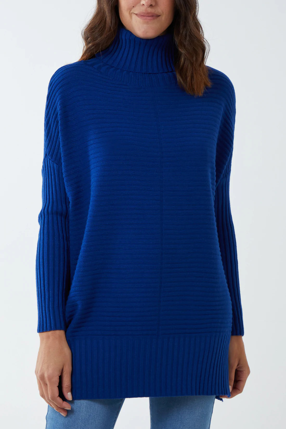 Adele Slouchy Ribbed Roll Neck Jumper - Multiple Colours