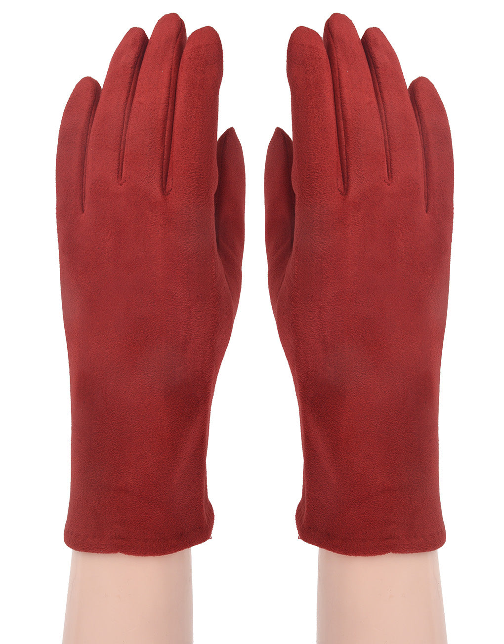 Faux Suede Plain Gloves - Assorted Colours in