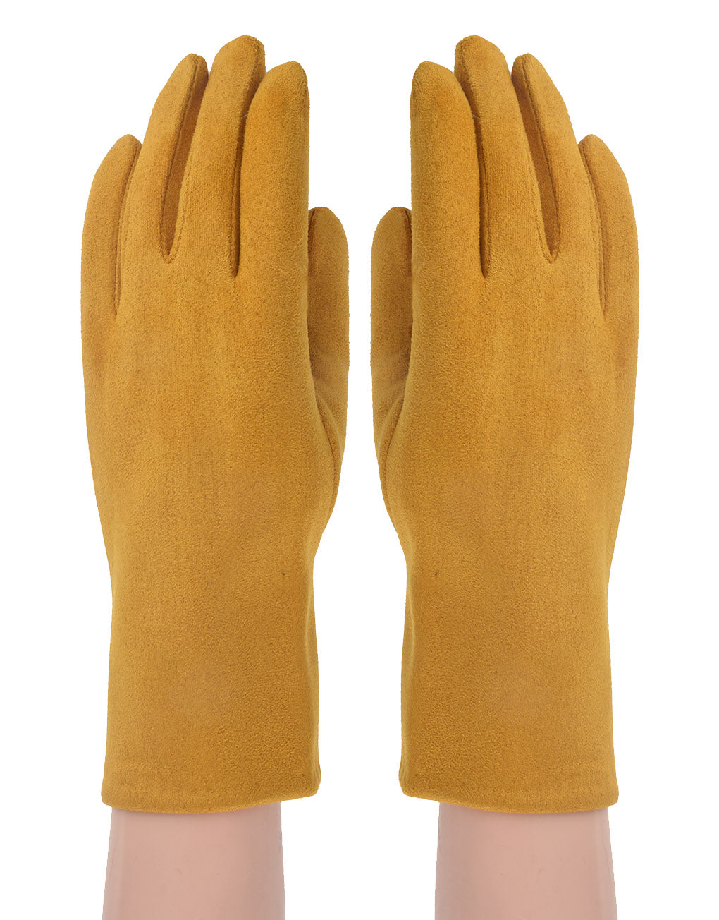 Faux Suede Plain Gloves - Assorted Colours in