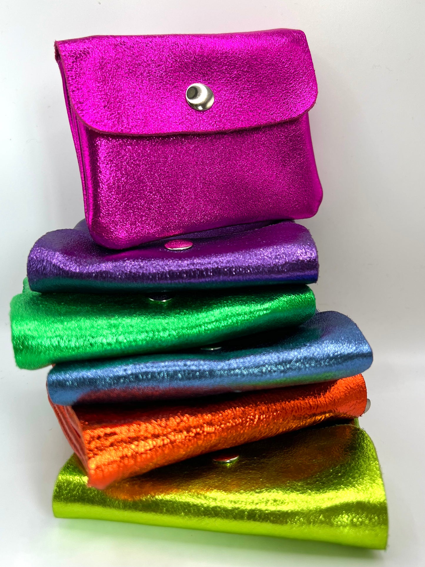 Penny Small Metallic Leather Purse - Assorted Colours