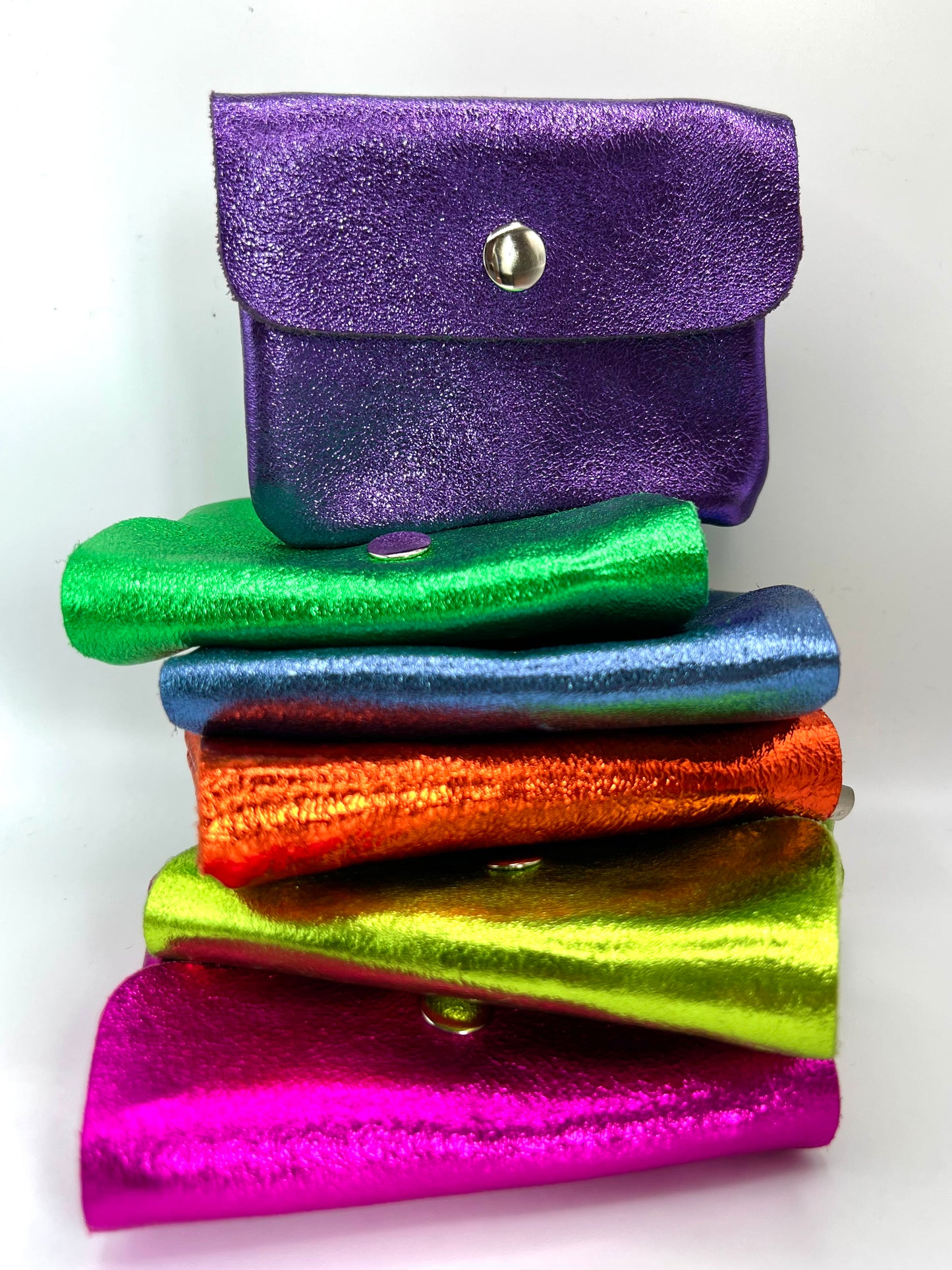 Penny Small Metallic Leather Purse - Assorted Colours