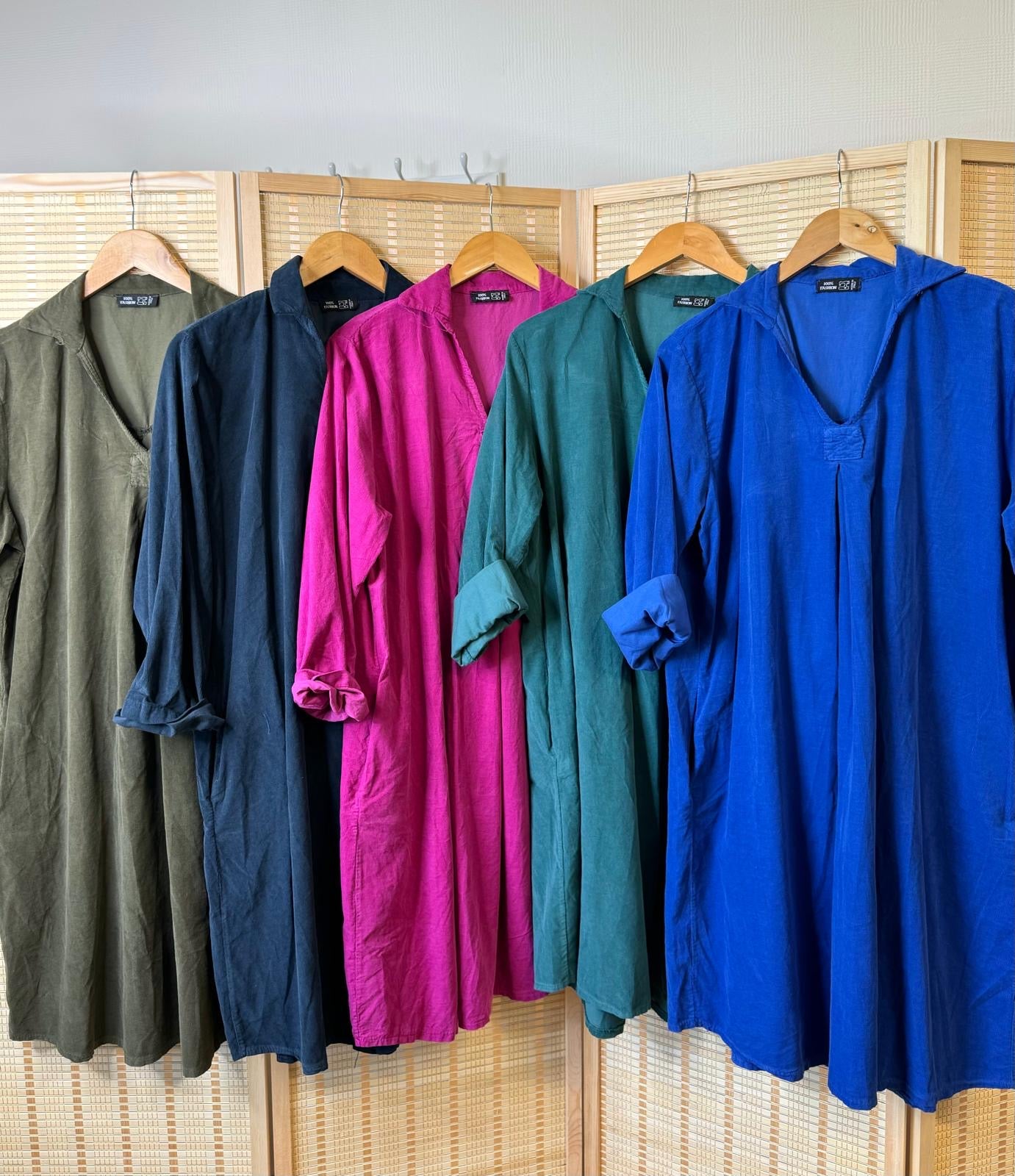 Rickie Needlecord Tunic Dress - 5 Colours