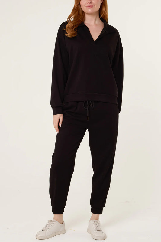 Alice Scuba Co-Ord Set - One Size Black Or Navy