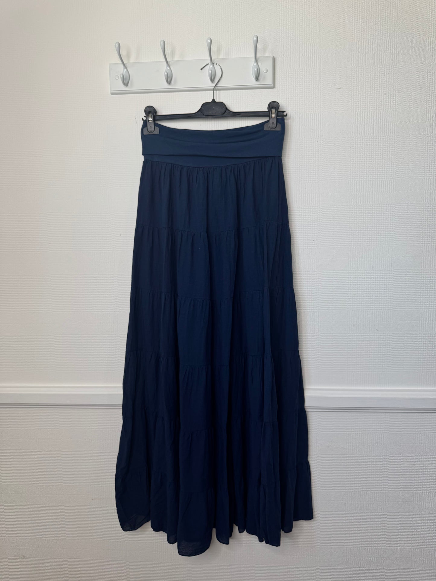 Anya Cotton Tiered Maxi Skirt With Jersey Waistband - 5 Colours