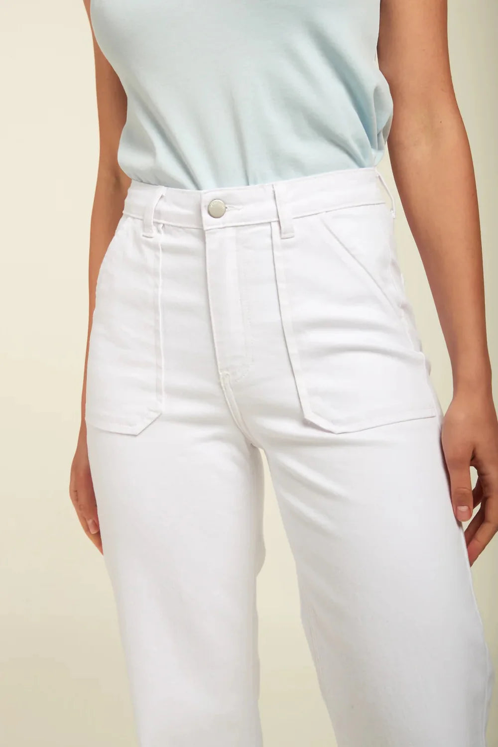 Toxik3 White Wide Leg Jeans