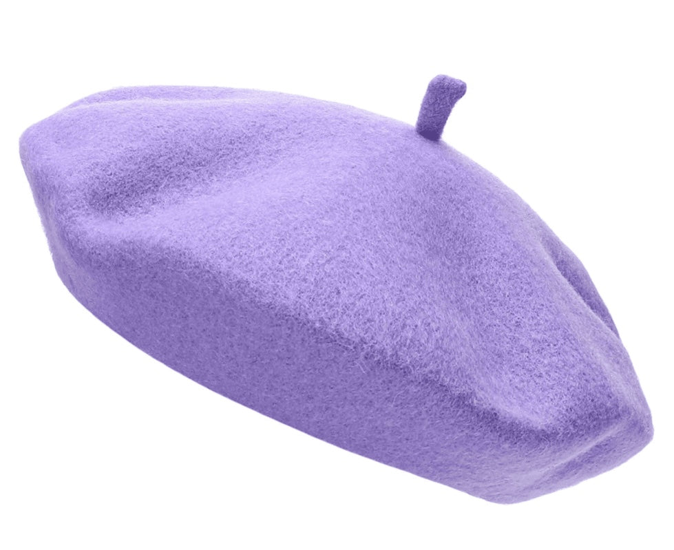 wool beret lilac 