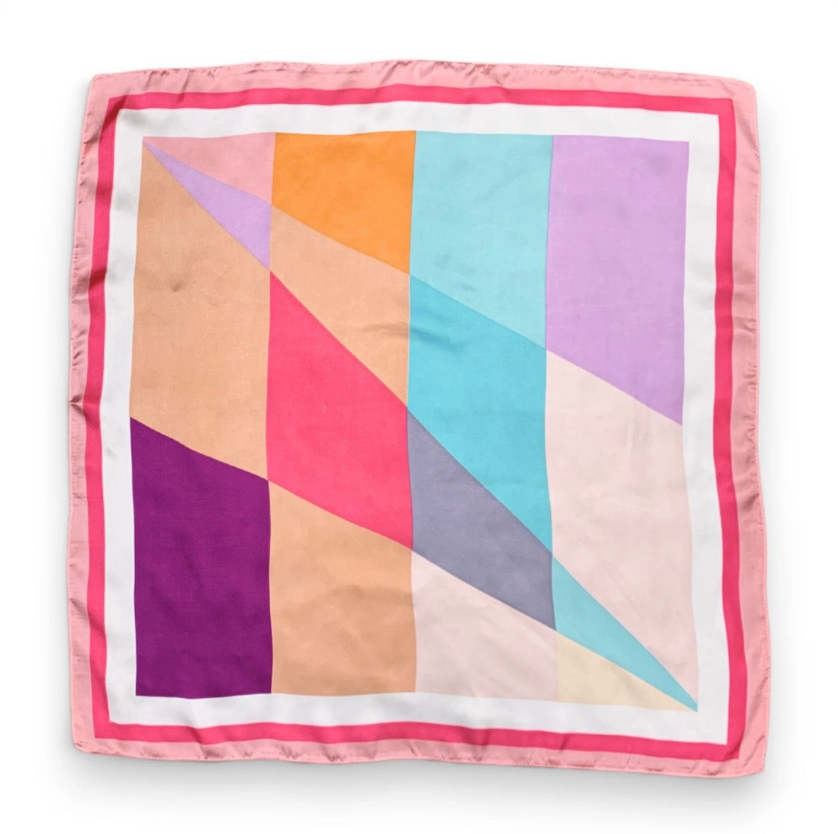 Geometric Small Satin Square Scarf