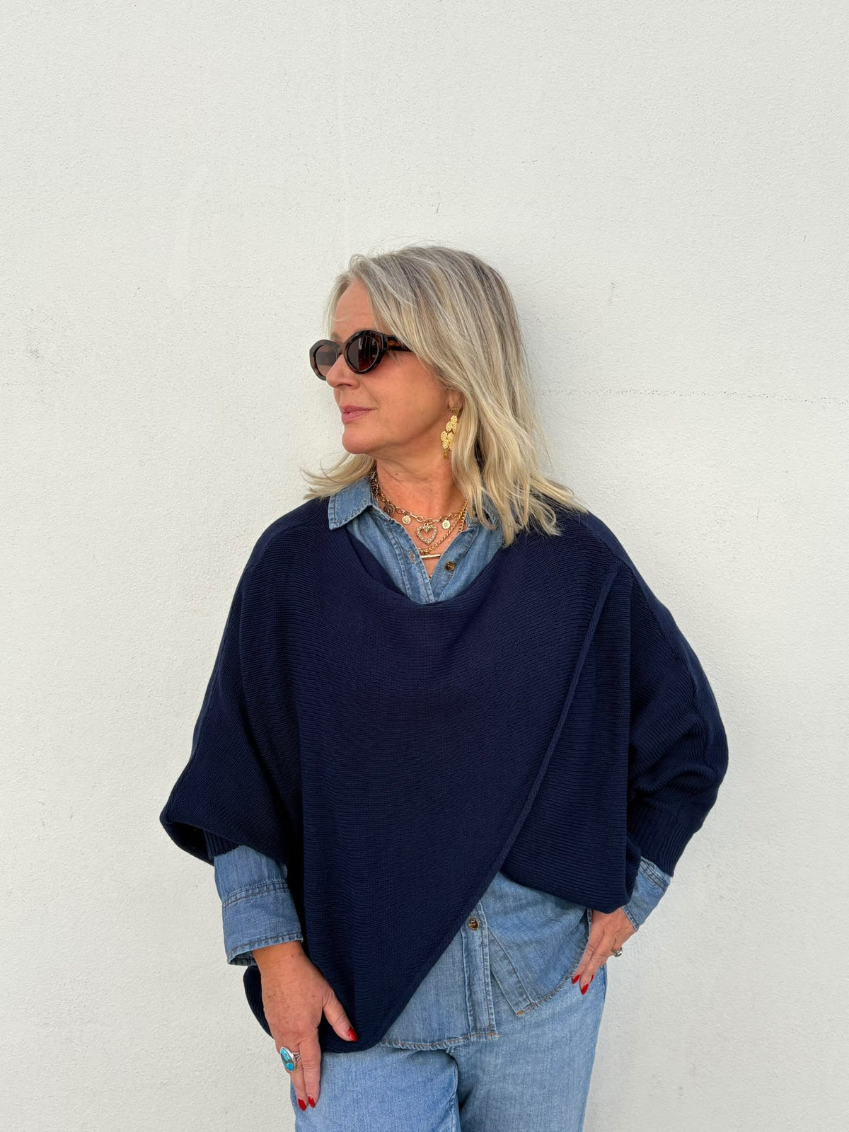 Rosie Wool Blend Crossover Layering Jumper