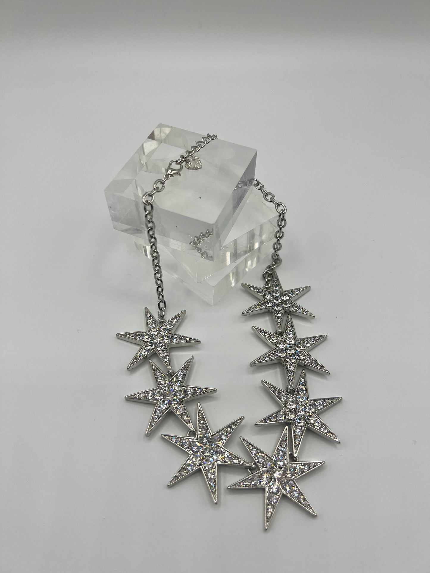 Love Rocks Mega Rock Star Diamanté Silver Necklace