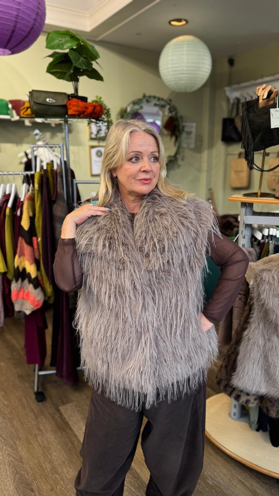Shaggy Faux Fur Gilet