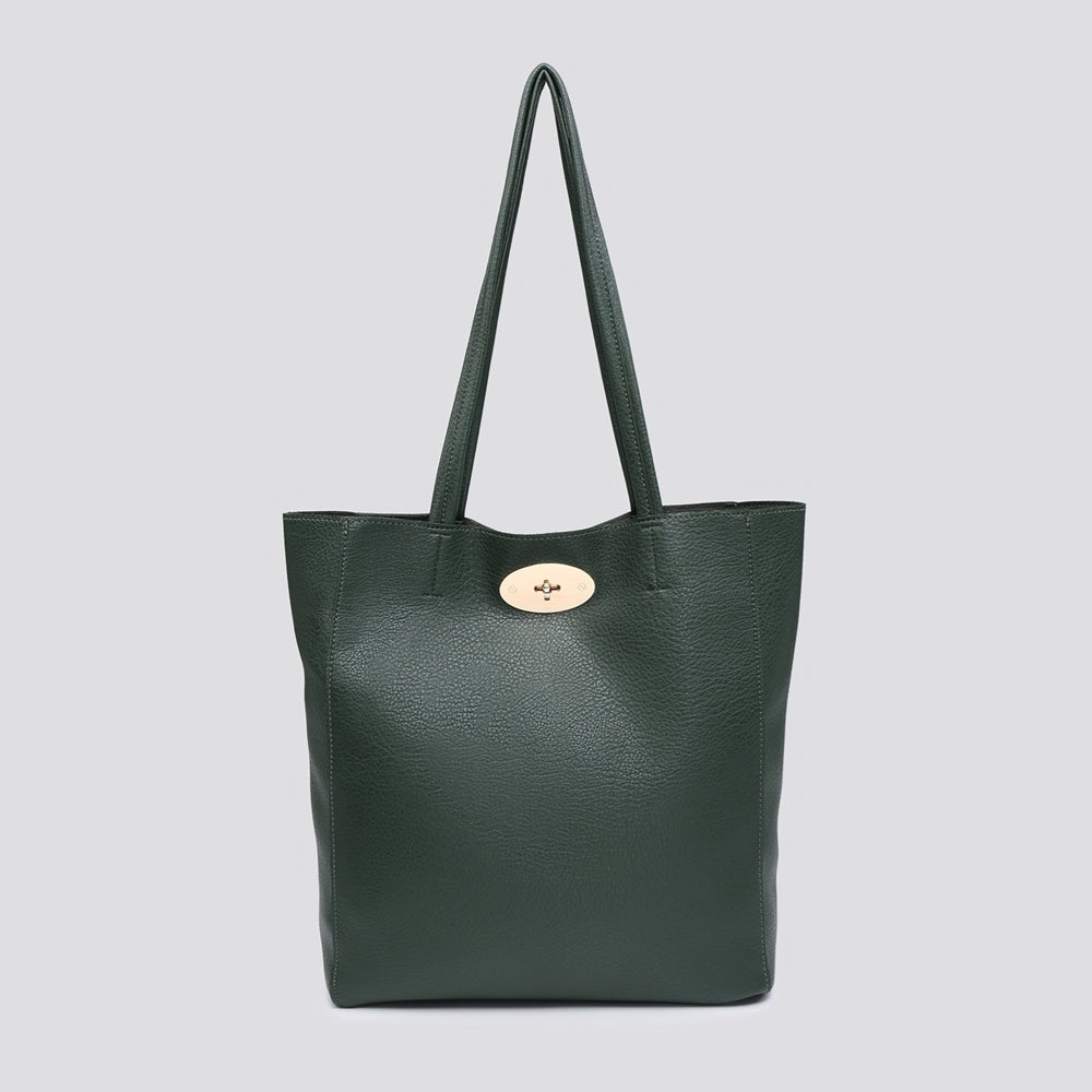 Classic Faux Leather Tote Bag