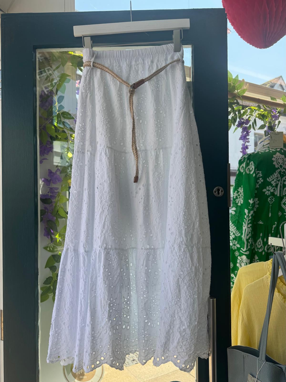 Jemima Broiderie Anglaise Tiered Maxi Skirt - 3 Colours