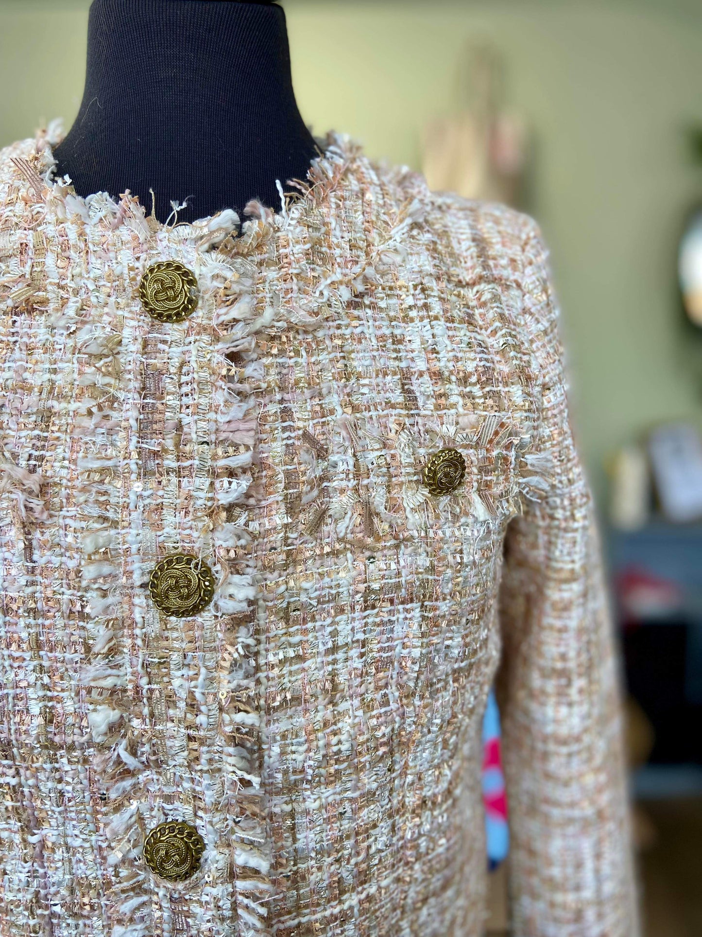 Harriet Cropped Boucle Chanel Style Jacket